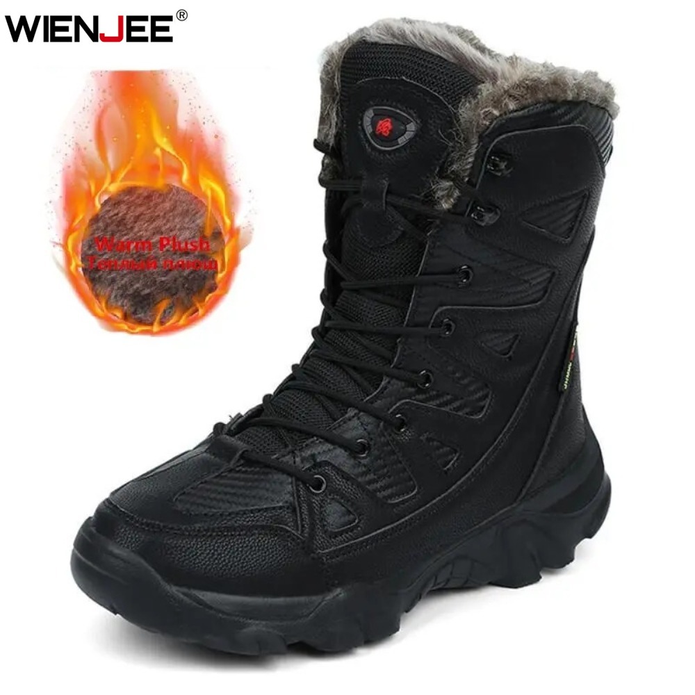 Waterproof Winter Boot - Winter Waterproof Men Boots Plush Super