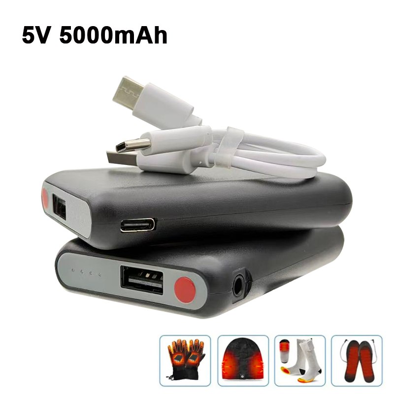Heated Vest Battery - 5V 5000mAh USB-C Rechargeable Power Bank