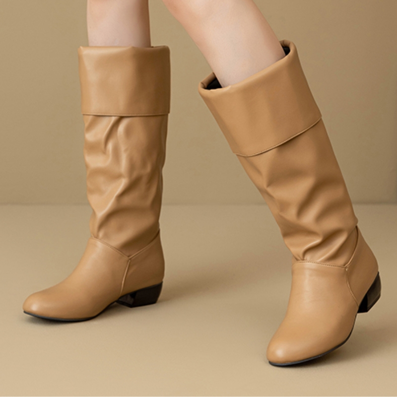 Slip on Knee High Boots Pleate - огляд і ціна Waterproof Winter Boot