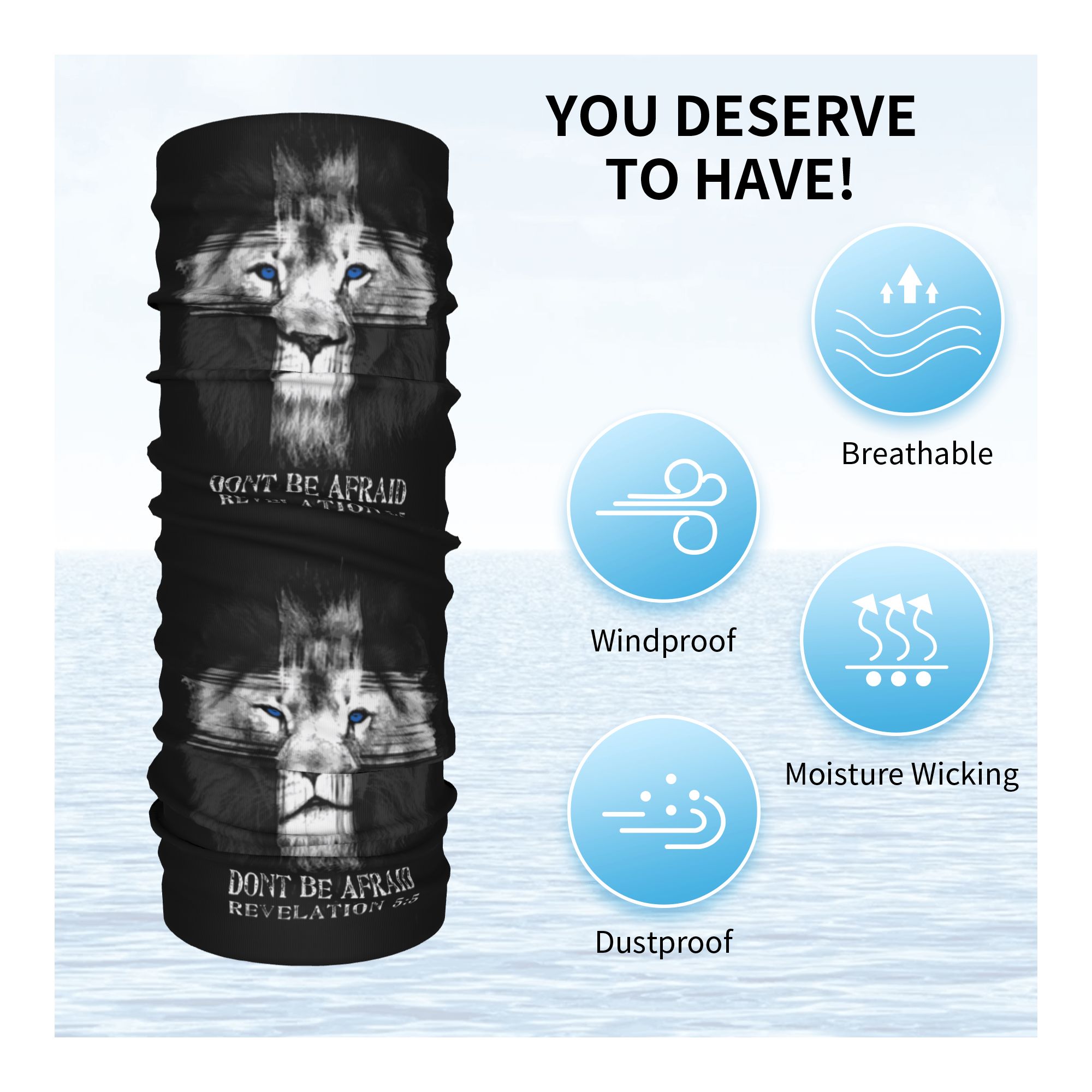 Custom Cool Lion Of Judah Jesu - огляд і ціна Neck Gaiter Fleece
