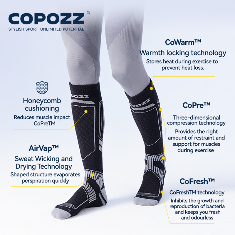 COPOZZ Merino Wool Winter Ski  - огляд і ціна Thermal Sock Wool