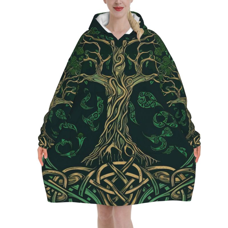 Tree of Life Celtic Pattern Bl - огляд і ціна Sherpa Hoodie Fleece