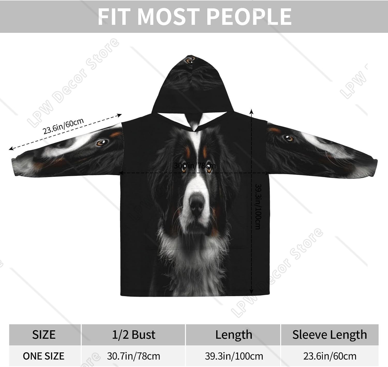 Bernese Mountain Dog Wearable  - огляд і ціна Sherpa Hoodie Fleece