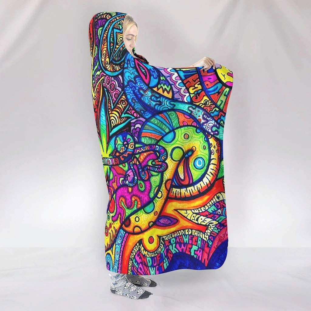 Abstract Bright Trippy Rainbow - огляд і ціна Sherpa Hoodie Fleece
