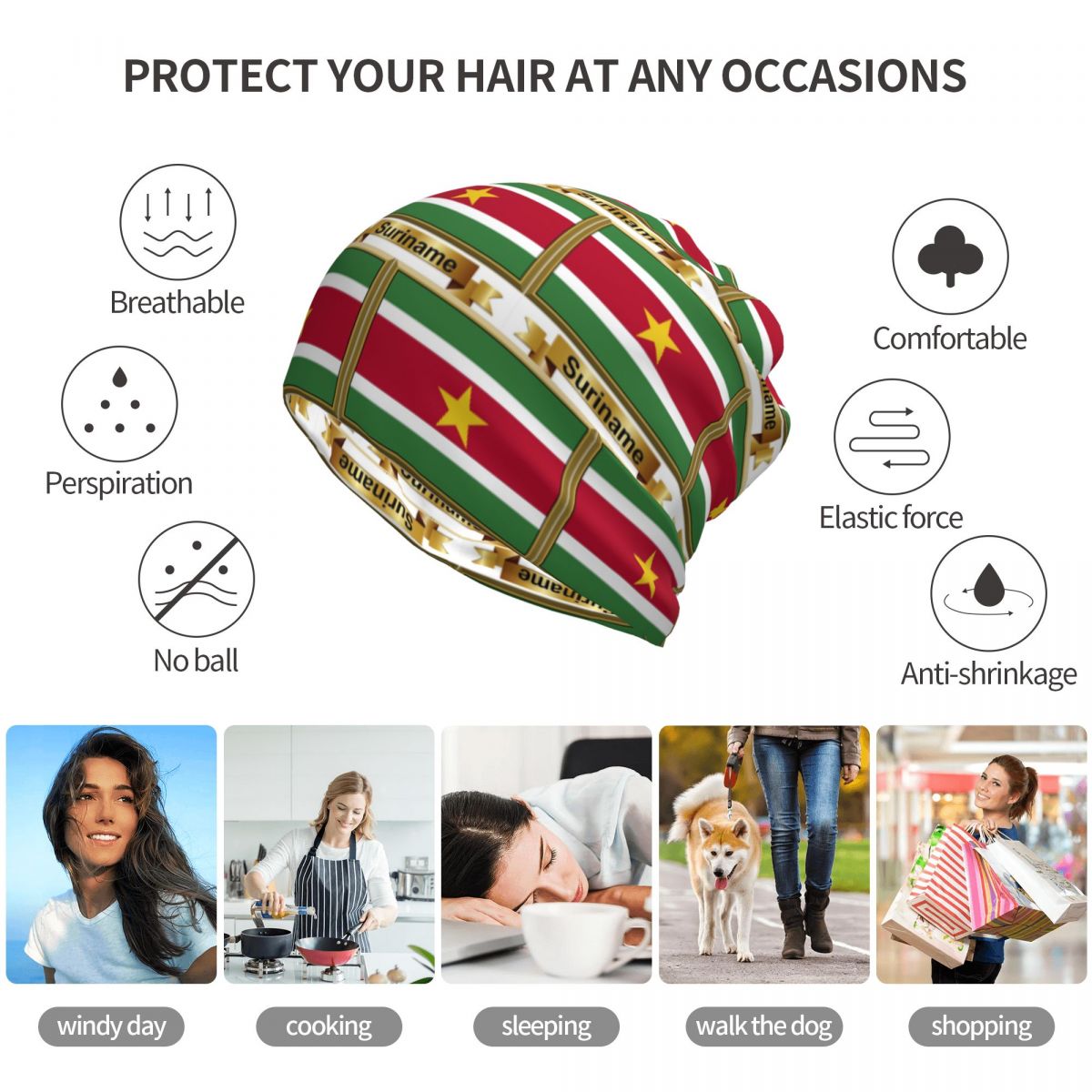 Suriname Flag Products (N) Ban - огляд і ціна Knit Beanie Hat Warm