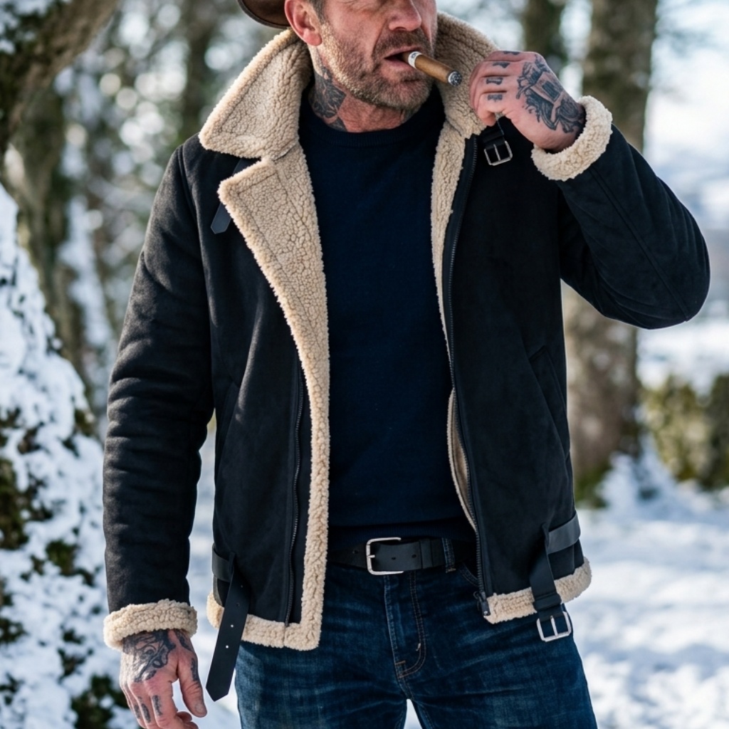 Men Winter Faux Suede Jacket F - огляд і ціна Down Jacket Packable