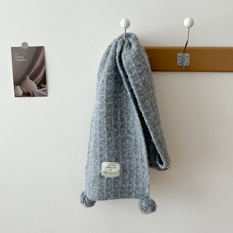 Winter hanging ball waffle kni - огляд і ціна Wool Scarf Men