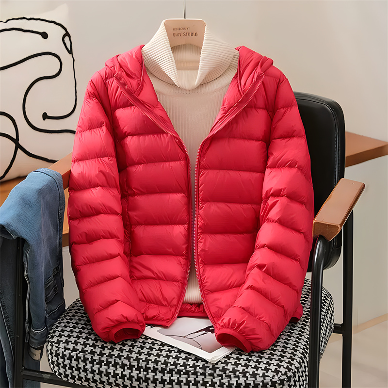 Plus Size Women Hooded Korean  - огляд і ціна Down Jacket Packable