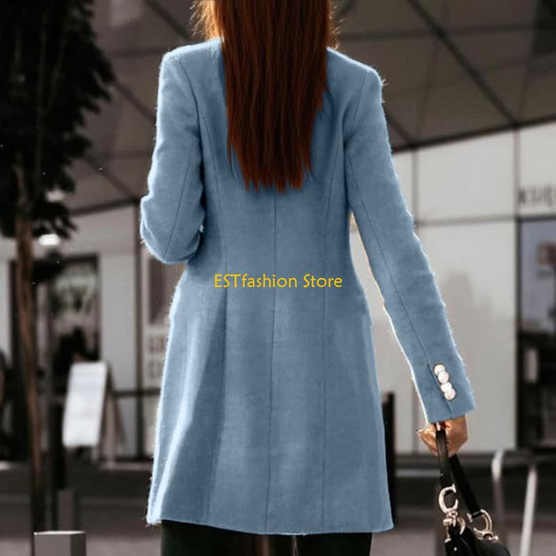 Y5GC Womens Fall Winter Wool C - огляд і ціна Wool Coat Peacoat
