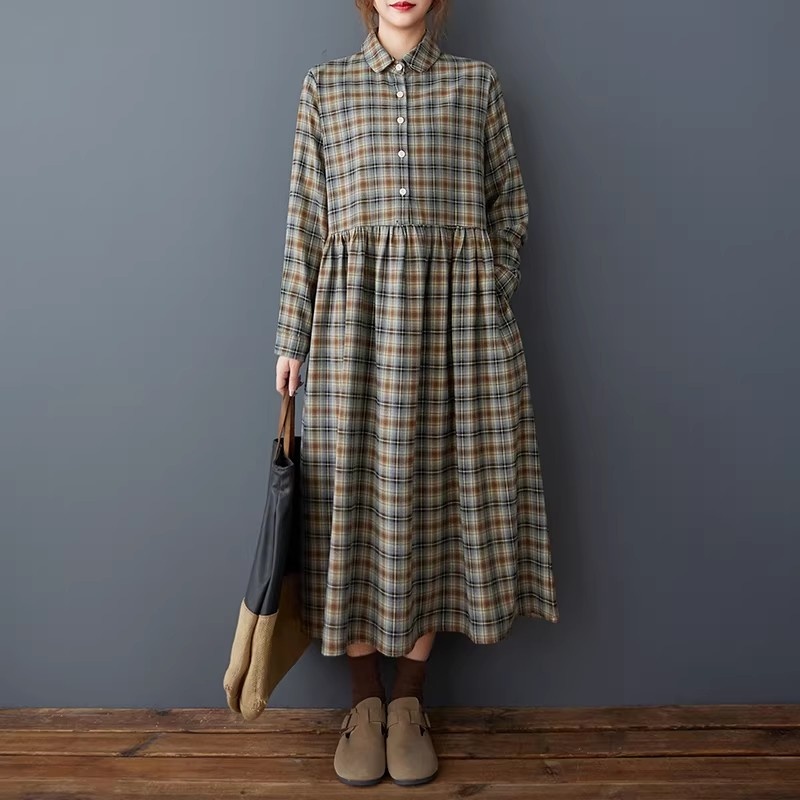 Korean Loose Retro Plaid Shirt - огляд і ціна Flannel Shirt Lined