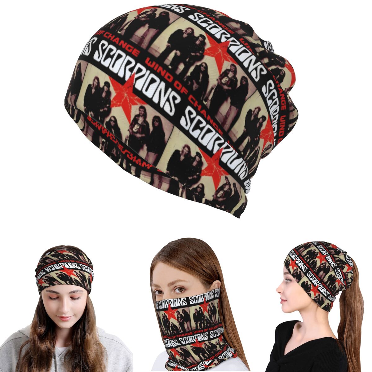Scorpions Band Rock Bandana Ne - огляд і ціна Knit Beanie Hat Warm