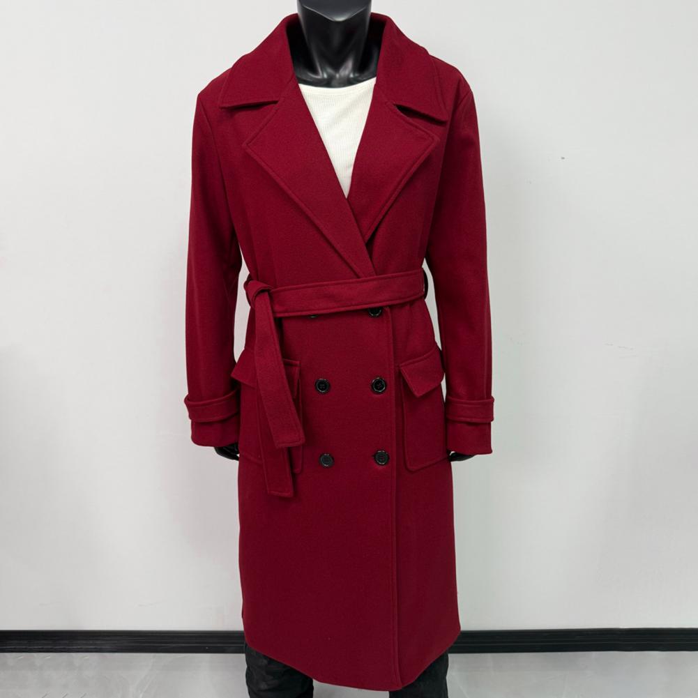 Women Coat Women's Double Brea - огляд і ціна Wool Coat Peacoat