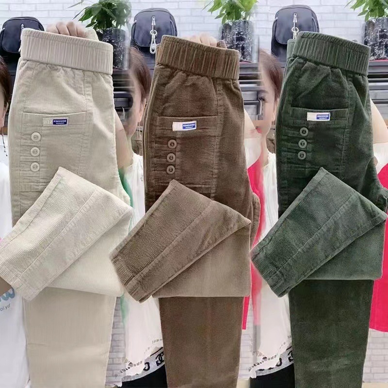 Women Warm Spring Winter Butto - огляд і ціна Corduroy Pant Warm